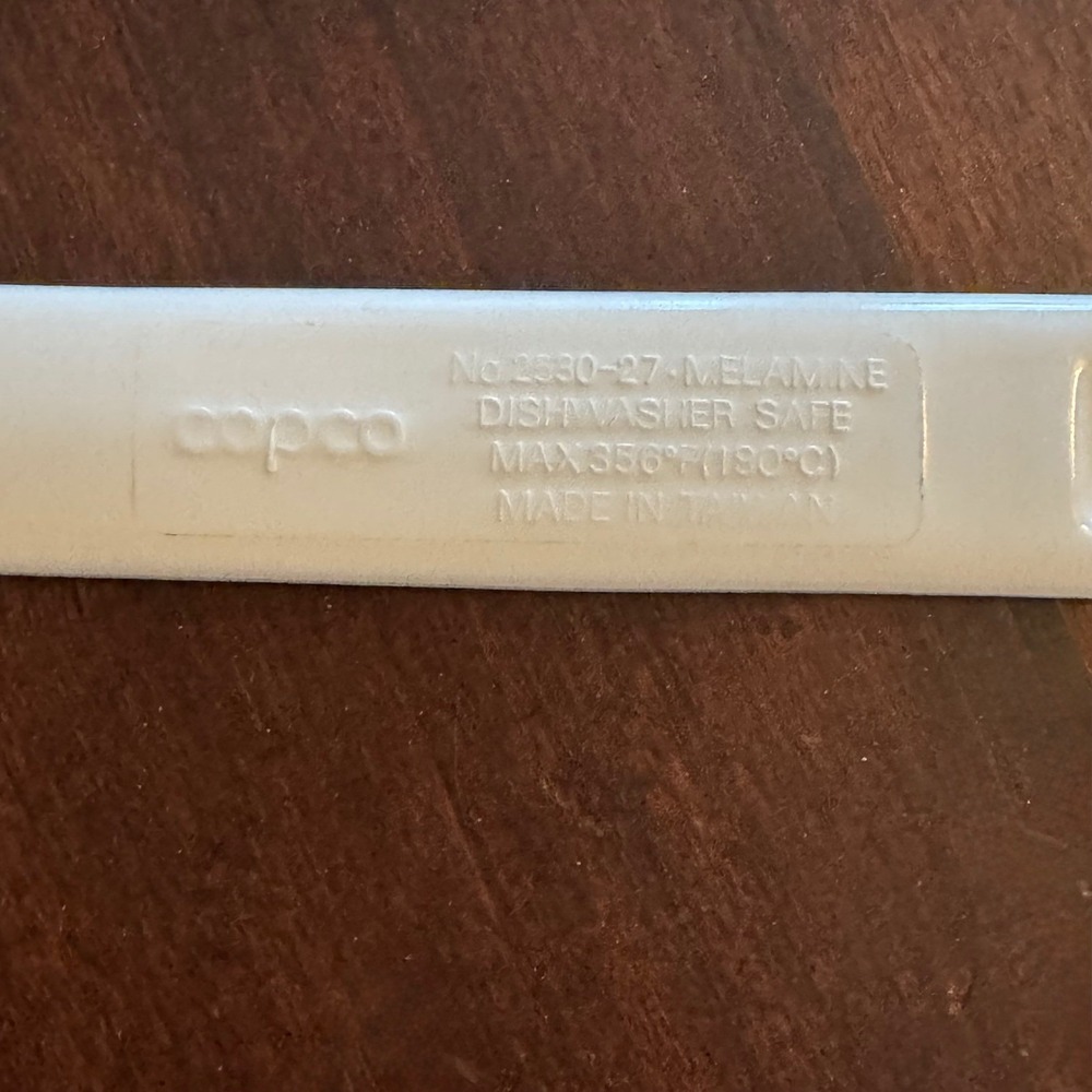 Copco Melamine White Skimmer Slotted Spoon Kitchen Utensil Dishwasher Safe - Picture 4 of 4